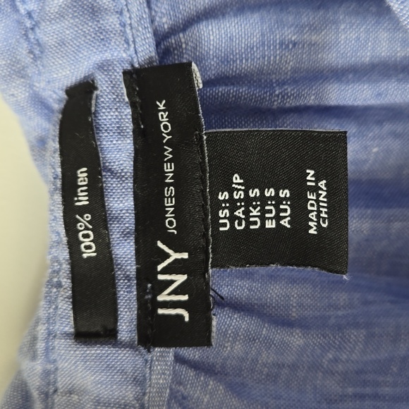 Jones New York 100% Linen Blouse - Picture 7 of 8